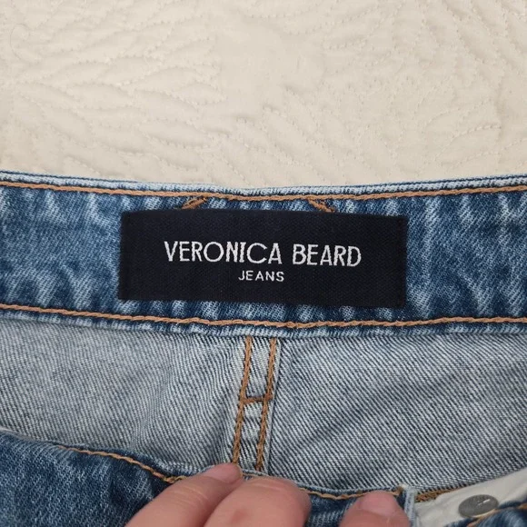 Veronica Beard Dylan High Rise Full Length Straight Leg Jeans 27 Cuffed NWT - Picture 8 of 9